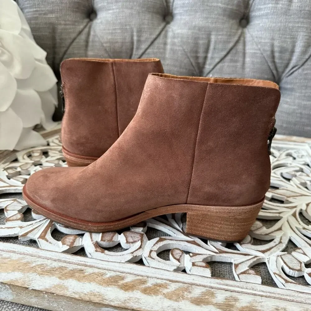 Kork-Ease Brown Suede Leather Ankle Boots Women’s 8
